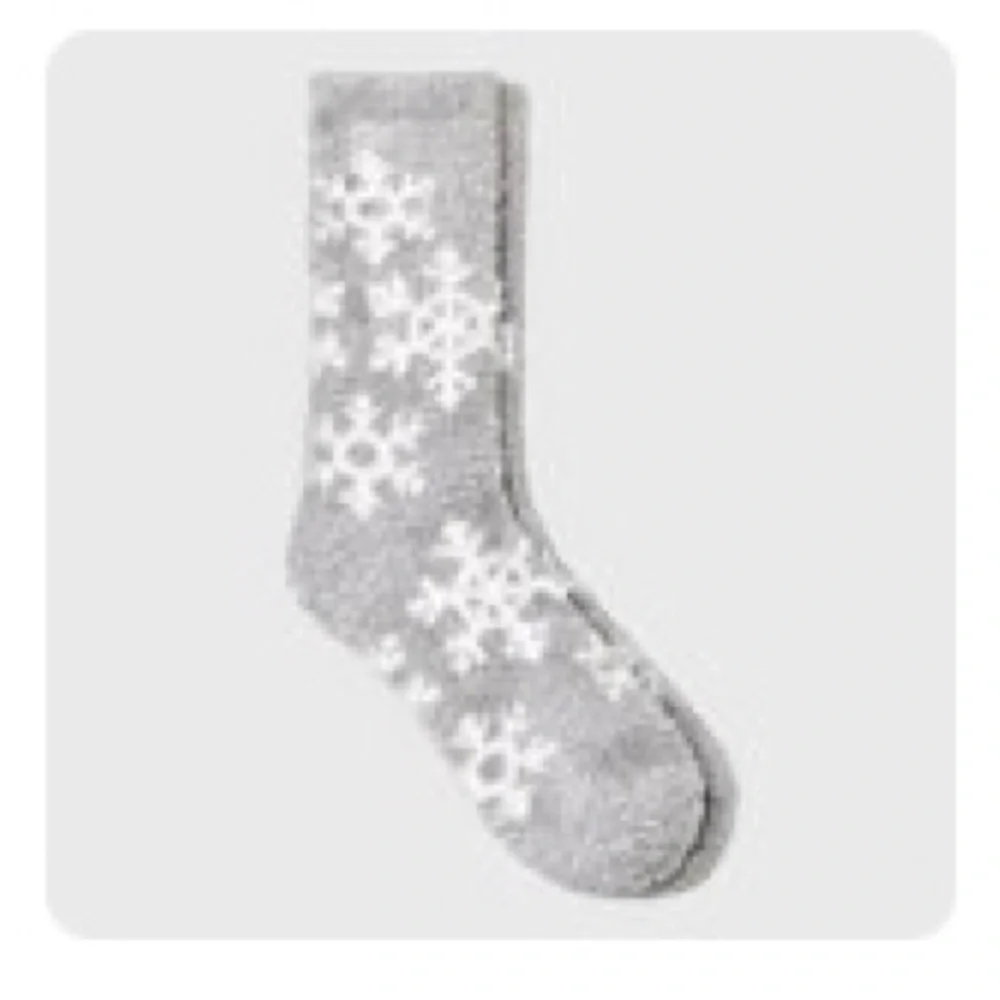 Snowflake Cozy Crew Socks
